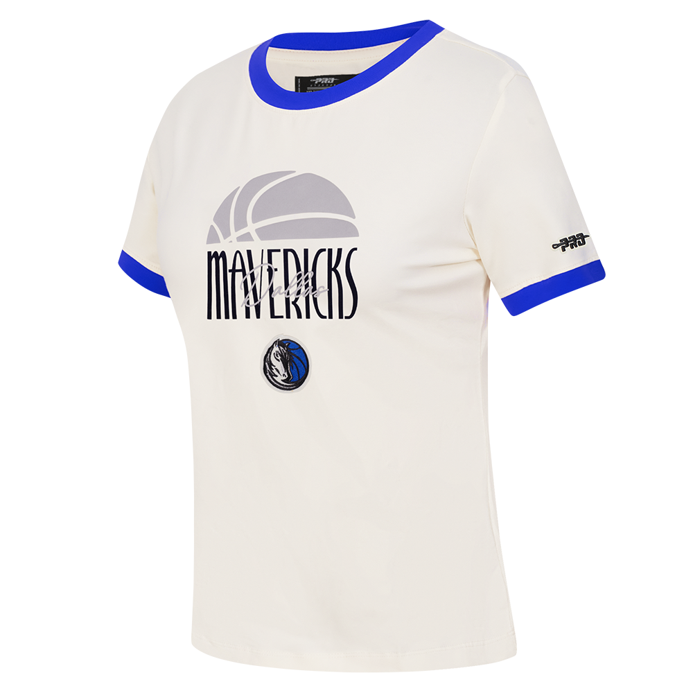 Dallas Mavericks Pro Standard Women's Eggshell Ringer Tee