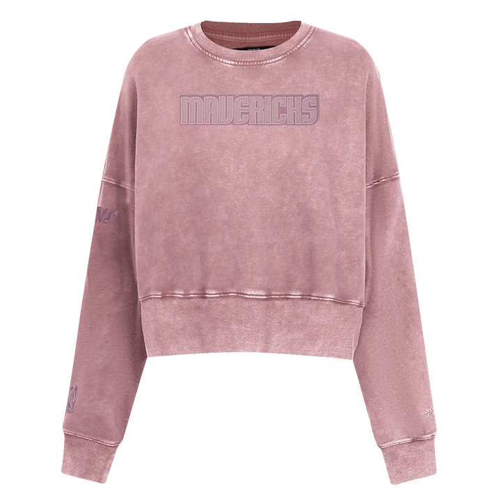 DALLAS MAVERICKS PRO STANDARD WOMEN'S ENZYME PINK CREWNECK