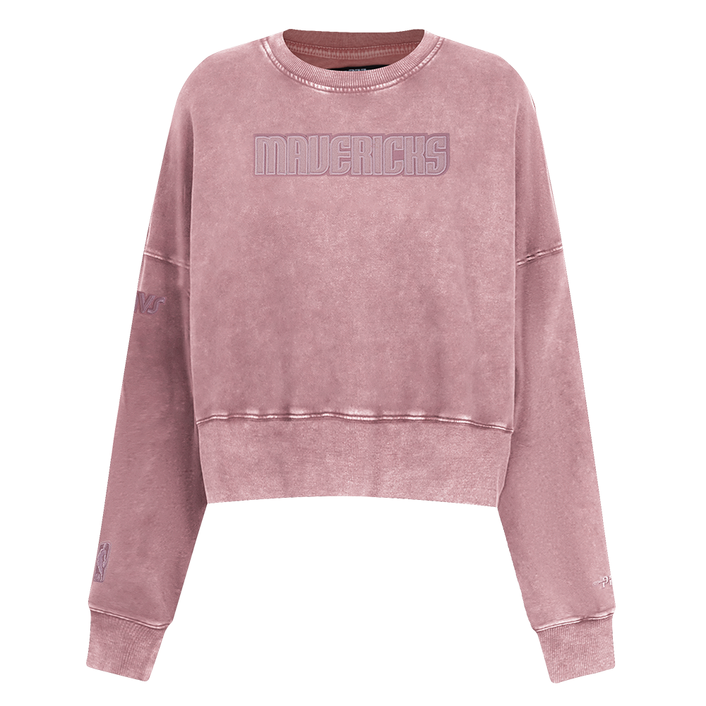 DALLAS MAVERICKS PRO STANDARD WOMEN'S ENZYME PINK CREWNECK