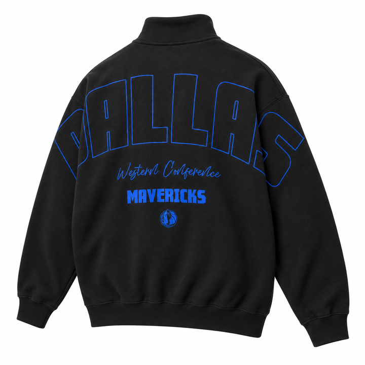 Dallas Mavericks Wild Collective Black Quarter-Zip Crewneck