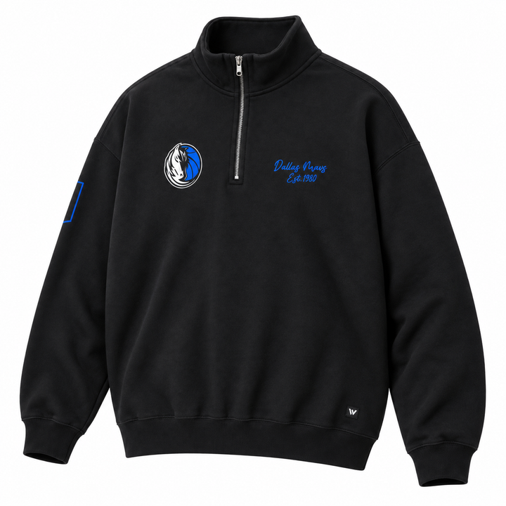 Dallas Mavericks Wild Collective Black Quarter-Zip Crewneck