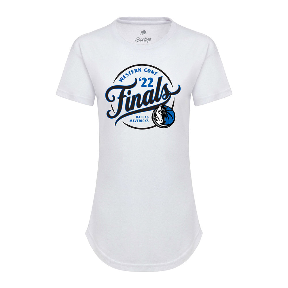 DALLAS MAVERICKS WESTERN CONFERENCE FINALS SPORTIQE WOMENS PHOEBE WHITE TEE