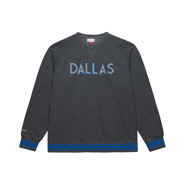 DALLAS MAVERICKS MITCHELL & NESS 2025-26 CITY EDITION GRAY TERRY CREWNECK