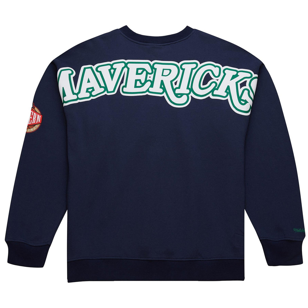 DALLAS MAVERICKS MITCHELL & NESS NAVY MAVERICKS LONG SLEEVE CREWNECK