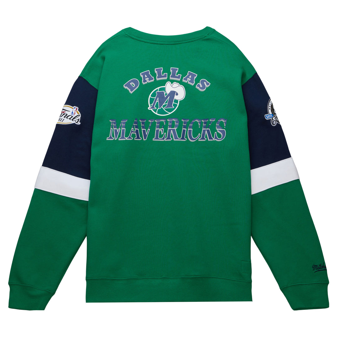 DALLAS MAVERICKS MITCHELL & NESS HARDWOOD CLASSIC CREWNECK SWEATSHIRT