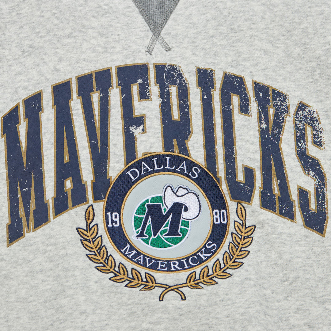 DALLAS MAVERICKS MITCHELL & NESS PREMIUM FLEECE CREW VINTAGE