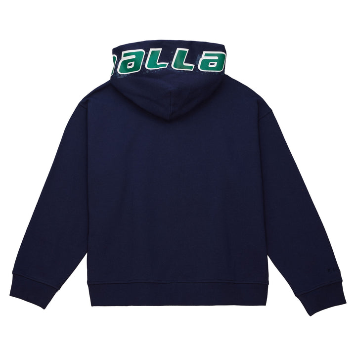 DALLAS MAVERICKS MITCHELL & NESS WOMEN'S NAVY BLUE M-HAT HOODIE