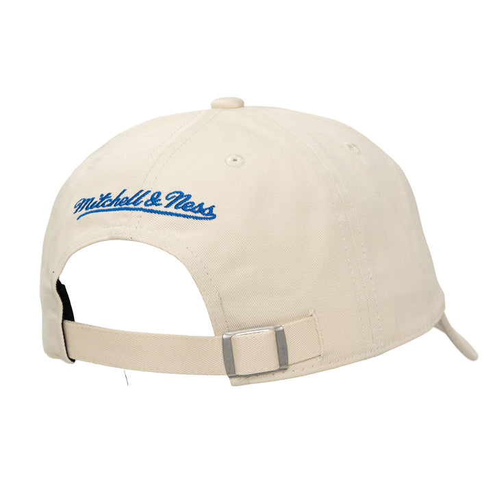 DALLAS MAVERICKS MITCHELL & NESS 45TH ANNIVERSARY HARDWOOD CLASSIC CREAM ADJUSTABLE CAP