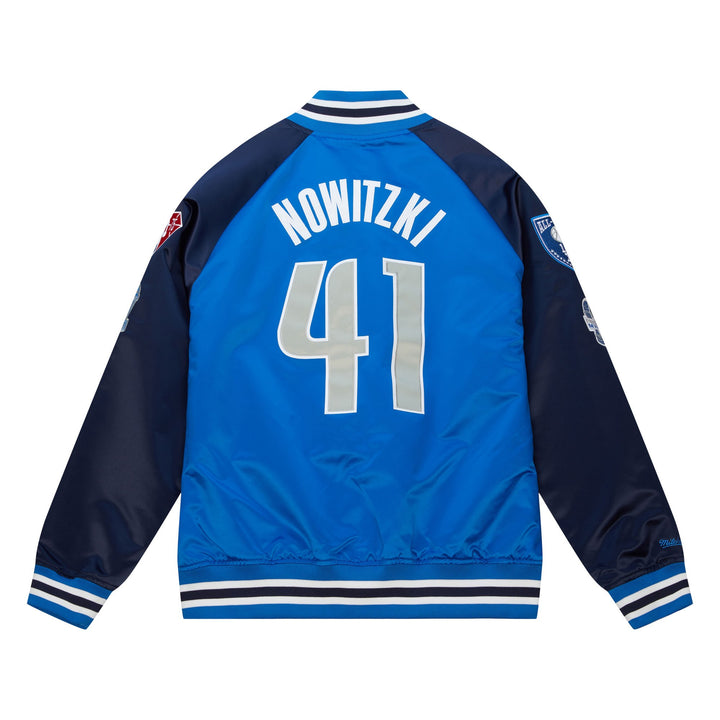 DALLAS MAVERICKS MITCHELL & NESS DIRK NOWITZKI HALL OF FAME SATIN JACKET