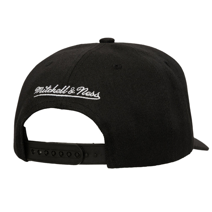 DALLAS MAVERICKS MITCHELL & NESS HARDWOOD CLASSIC BLACK M-HAT SNAPBACK