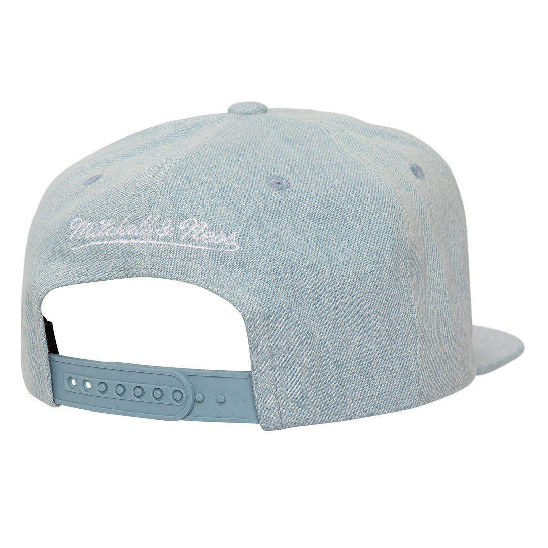 DALLAS MAVERICKS MICTHELL & NESS DENIM STITCHED M-HAT SNAPBACK CAP