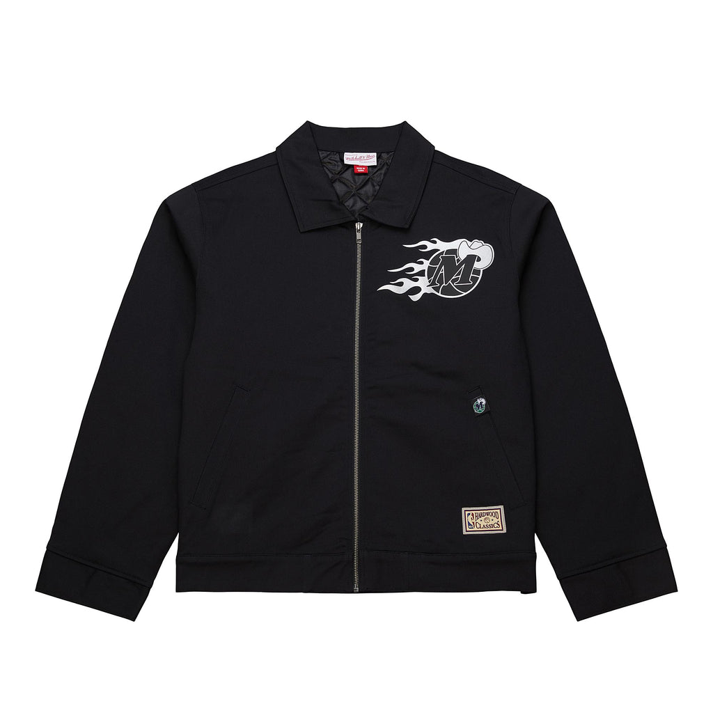 DALLAS MAVERICKS MITCHELL & NESS BLACK WORKMAN JACKET – Mavs Shop