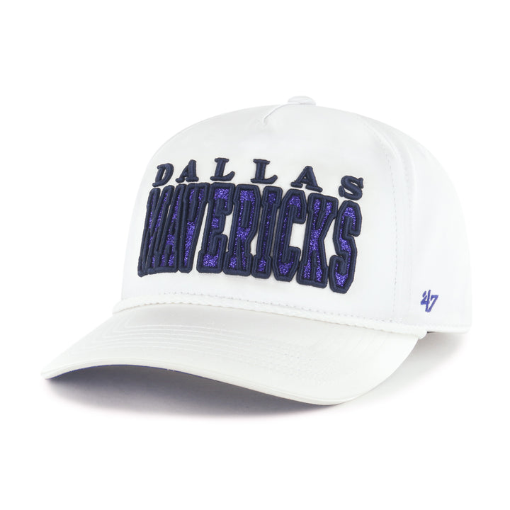 DALLAS MAVERICKS 47 BRAND WHITE SATIN SNAPBACK CAP