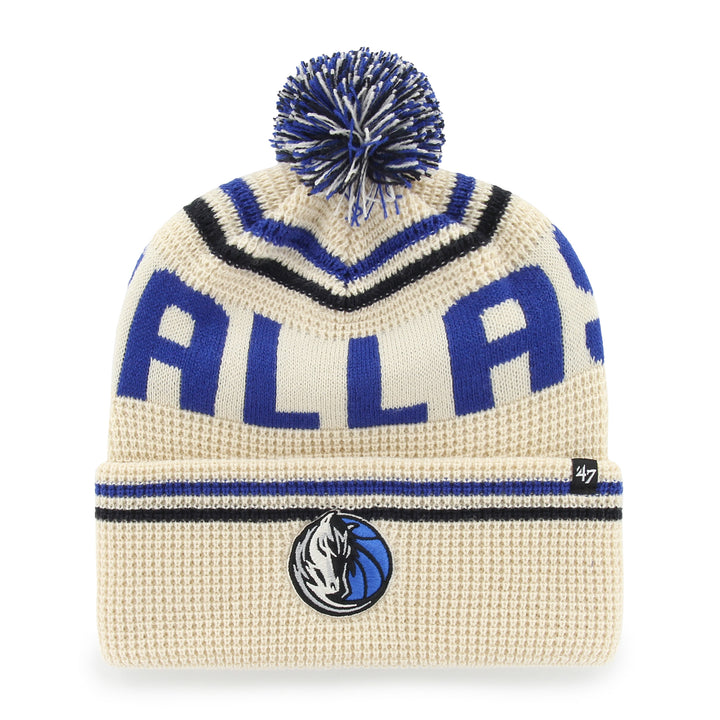 Dallas Mavericks 47 Brand Cream Dallas Pom Knit