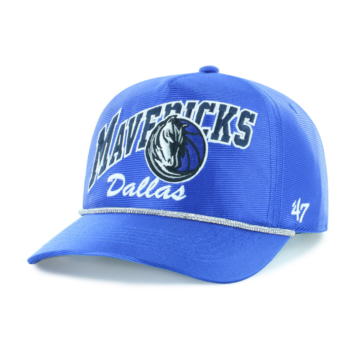 Dallas Mavericks 47 Brand Women's Royal Glitter Snapback Cap
