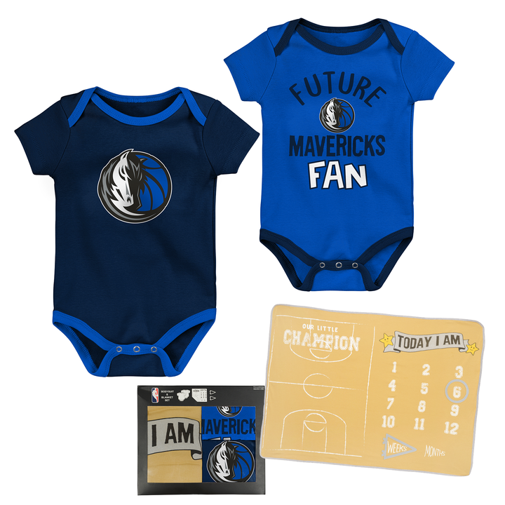 DALLAS MAVERICKS NIKE OUTERSTUFF NEWBORN TWO PIECE SET WITH BLANKET