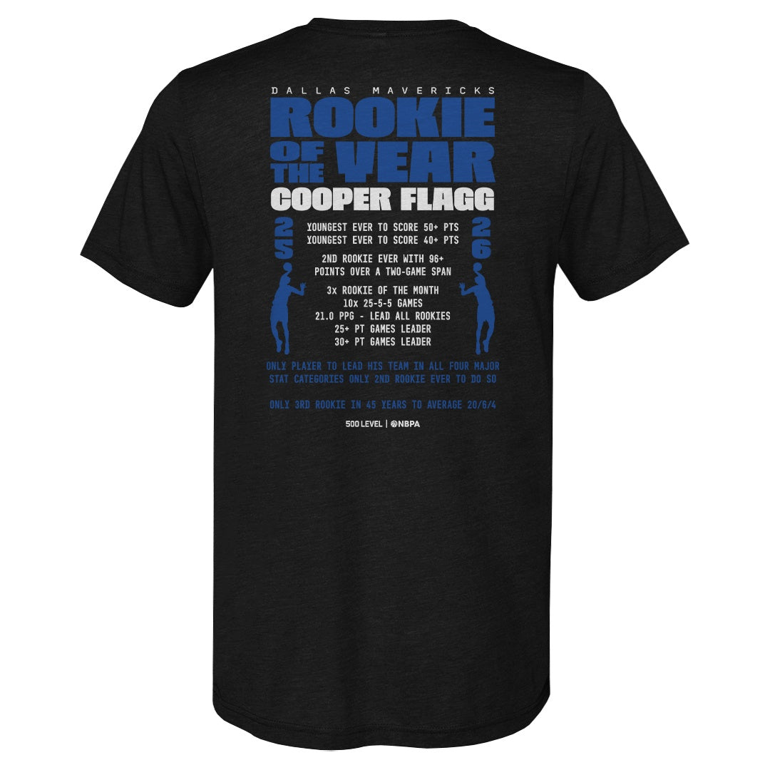 DALLAS MAVERICKS COOPER FLAGG ROOKIE OF THE YEAR CHAIN TEE