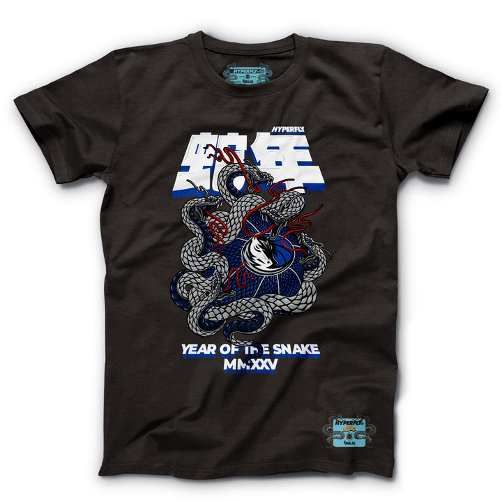 DALLAS MAVERICKS YEAR OF THE SNAKE BLACK SHORT SLEEVE TEE