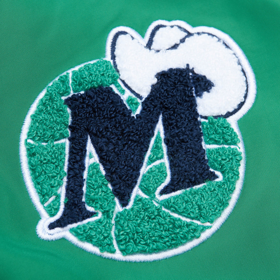 DALLAS MAVERICKS MITCHELL & NESS MELODY WOMEN'S GREEN SATIN JACKET