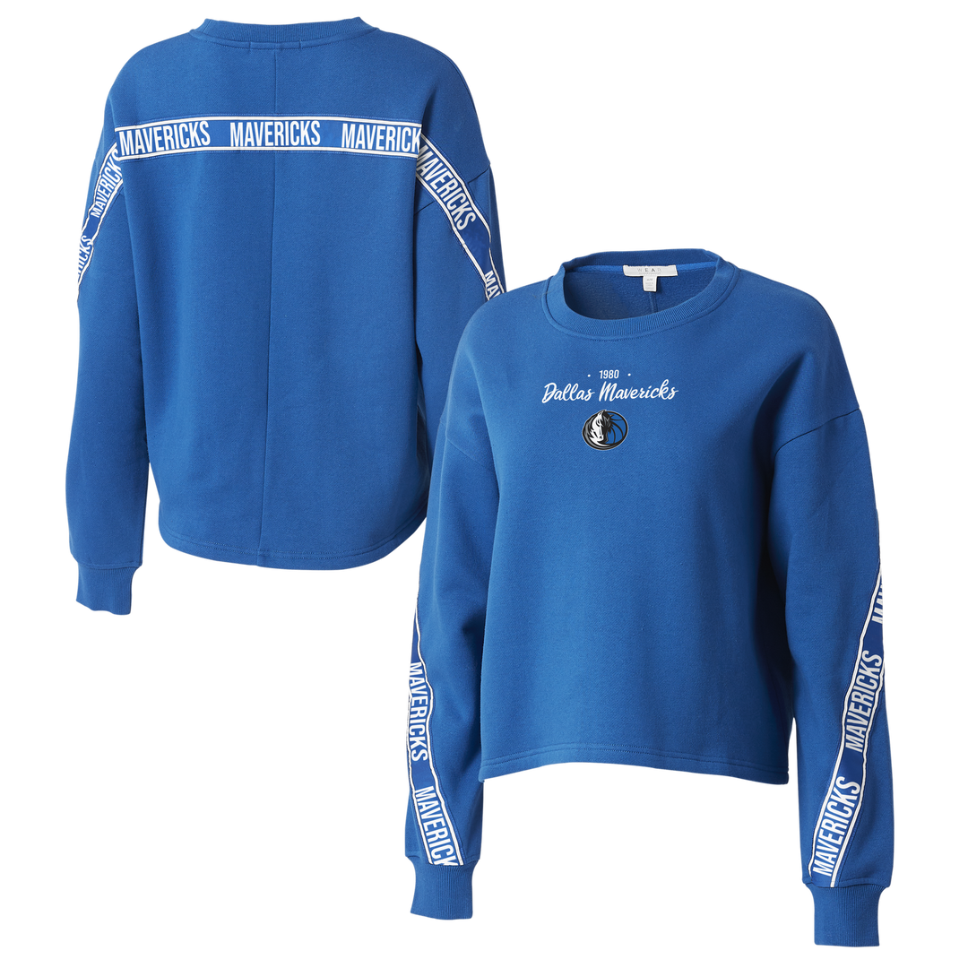 DALLAS MAVERICKS WEAR WOMEN'S ROYAL BLUE CREWNECK SWEATSHIRT