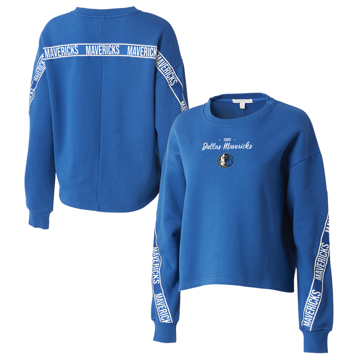 DALLAS MAVERICKS WEAR WOMEN'S ROYAL BLUE CREWNECK SWEATSHIRT