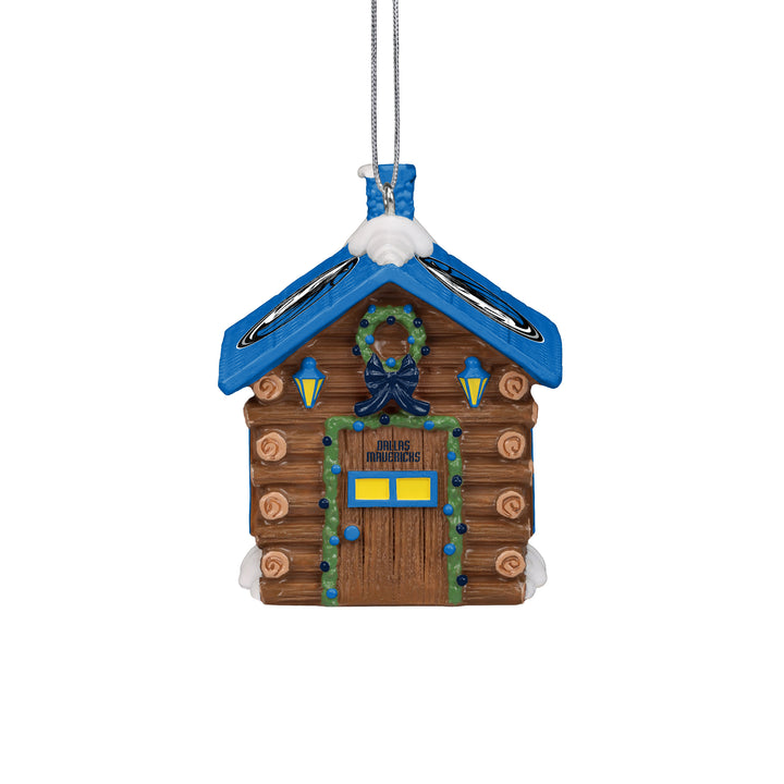 DALLAS MAVERICKS FOREVER COLLECTIBLES CHRISTMAS CABIN ORNAMENT