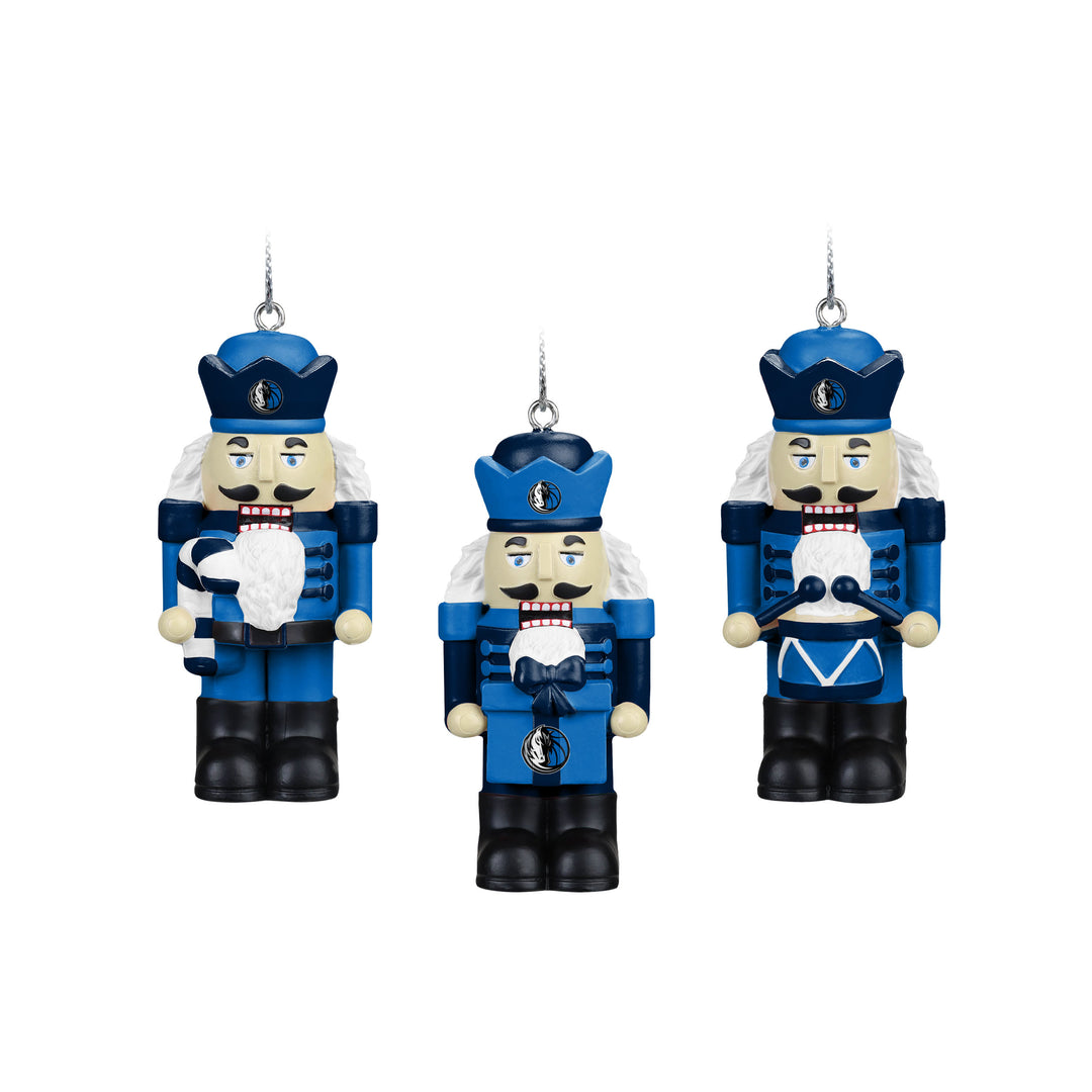 DALLAS MAVERICKS FOREVER COLLECTIBLES 3-PACK NUTCRACKER ORNAMENT SET