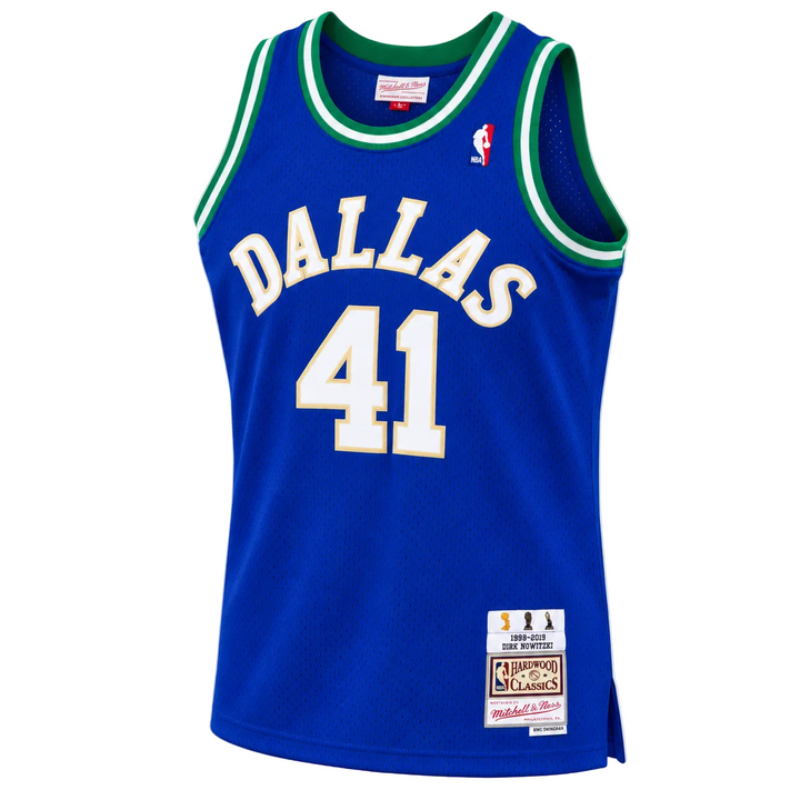 Dallas Mavericks Dirk Nowitzki Hardwood Classic Blue Jersey