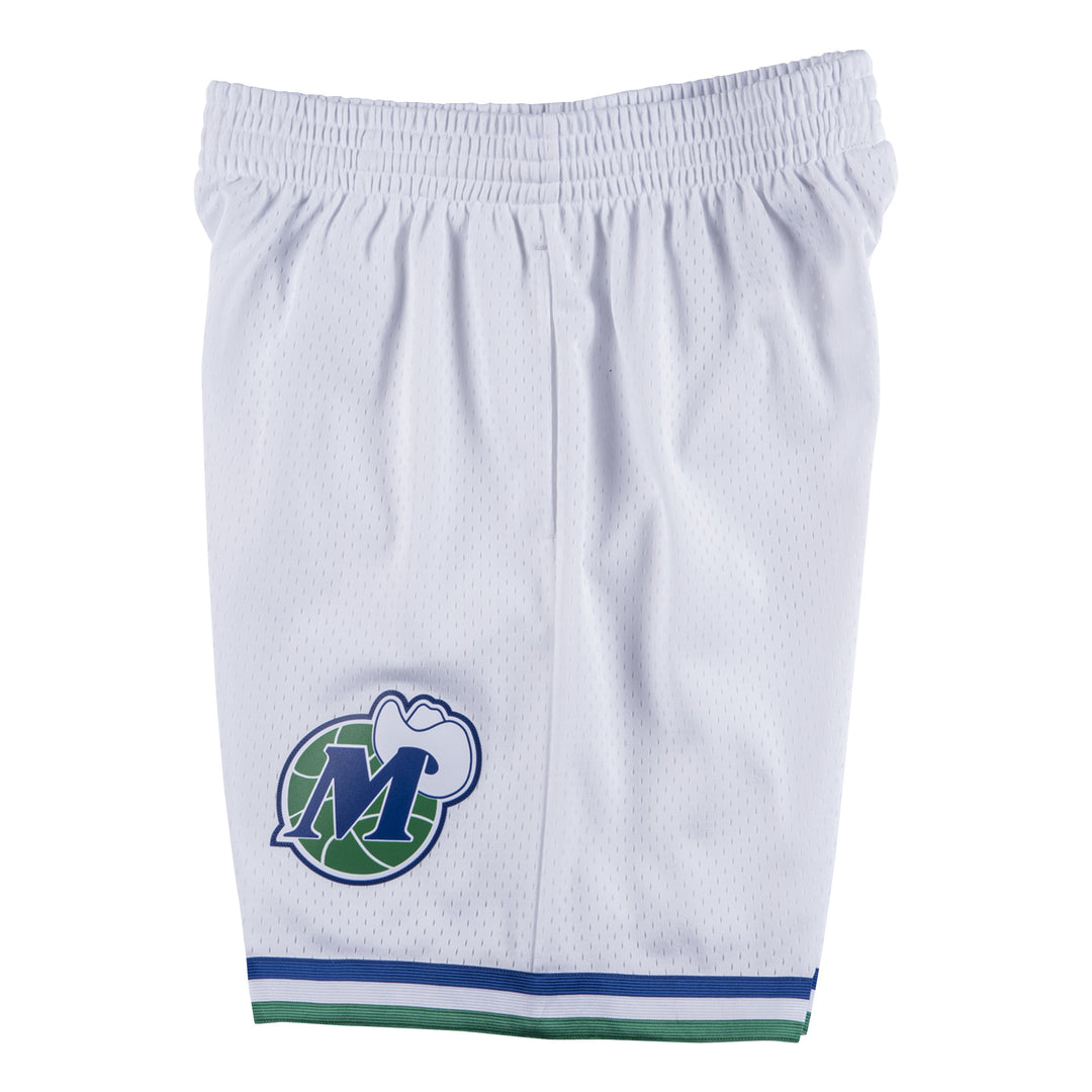 DALLAS MAVERICKS MITCHELL & NESS WHITE M-HAT SWINGMAN SHORTS