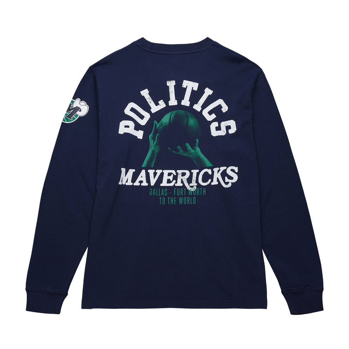 DALLAS MAVERICKS X SNEAKER POLITICS NAVY LONGSLEEVE TEE