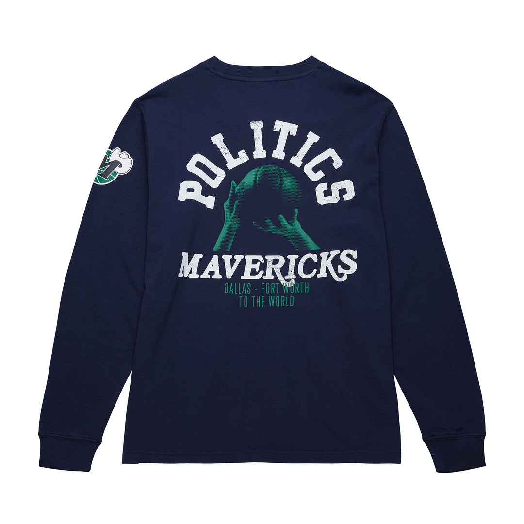 DALLAS MAVERICKS X SNEAKER POLITICS NAVY LONGSLEEVE TEE