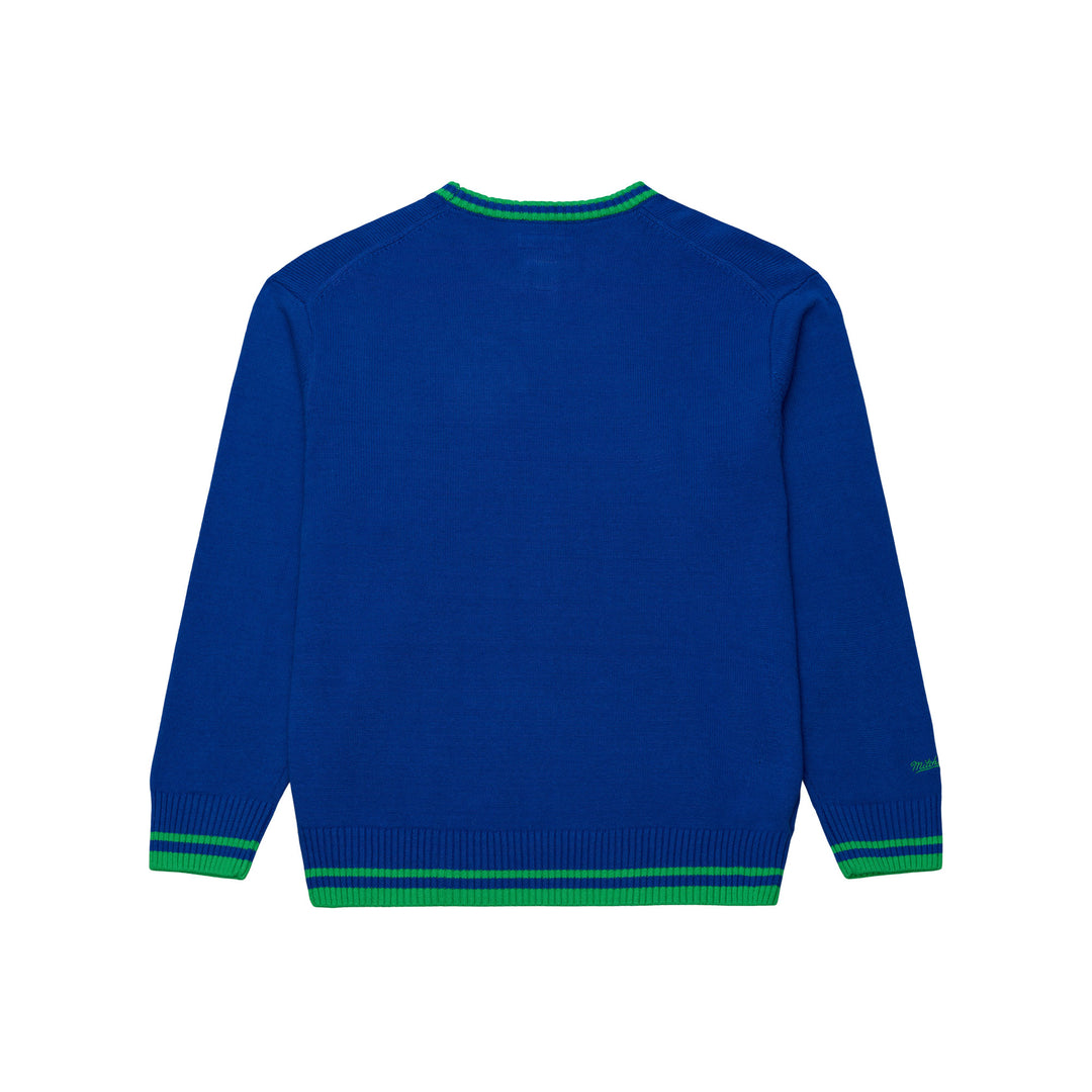 DALLAS MAVERICKS MITCHELL & NESS 45TH ANNIVERSARY HARDWOOD CLASSIC THROW SWEATER