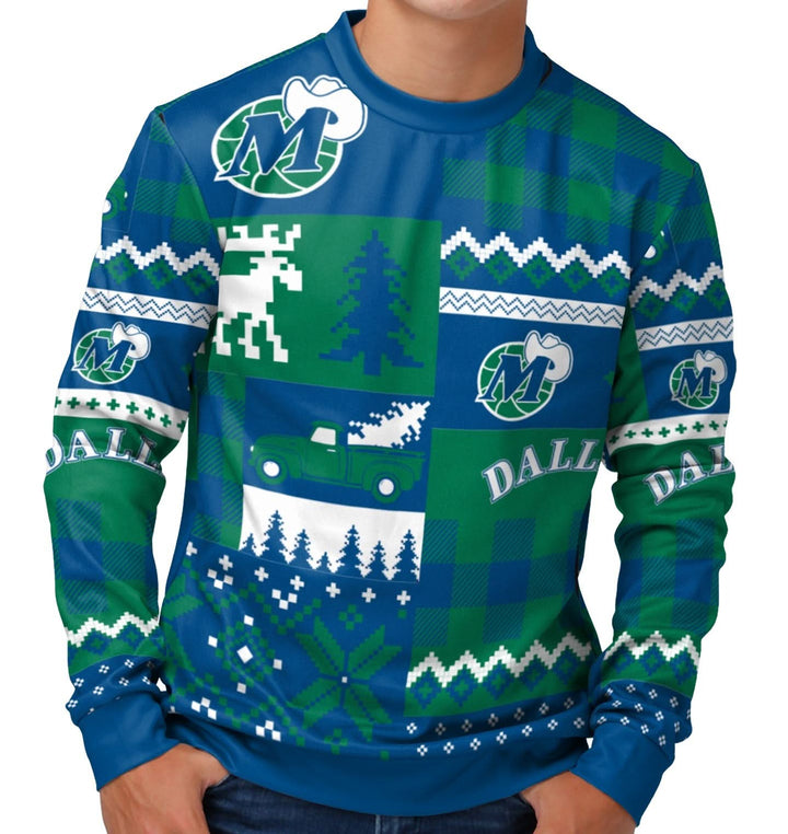 DALLAS MAVERICKS FOREVER COLLECTIBLES 2023 HARDWOOD CLASSIC CHRISTMAS SWEATER
