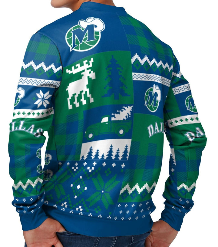 DALLAS MAVERICKS FOREVER COLLECTIBLES 2023 HARDWOOD CLASSIC CHRISTMAS SWEATER