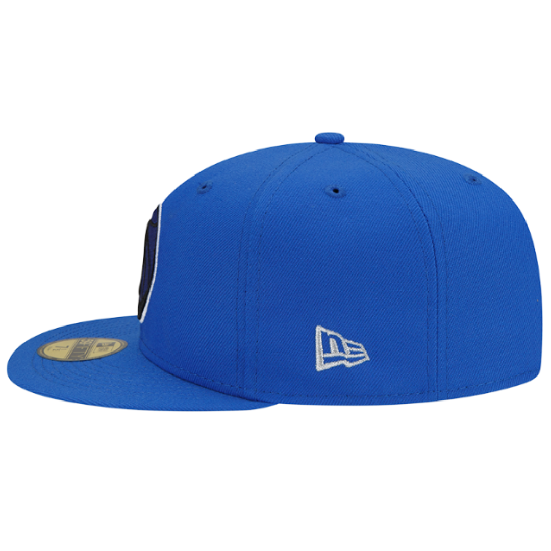 DALLAS MAVERICKS NEW ERA 5950 BACK HALF ROYAL FITTED CAP