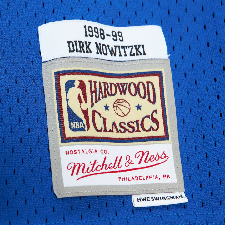 DIRK NOWITZKI DALLAS MAVERICKS MITCHELL & NESS HARDWOOD CLASSIC SWINGMAN JERSEY