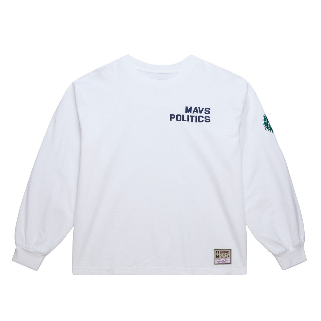 DALLAS MAVERICKS X SNEAKER POLITICS WHITE LONG SLEEVE TEE