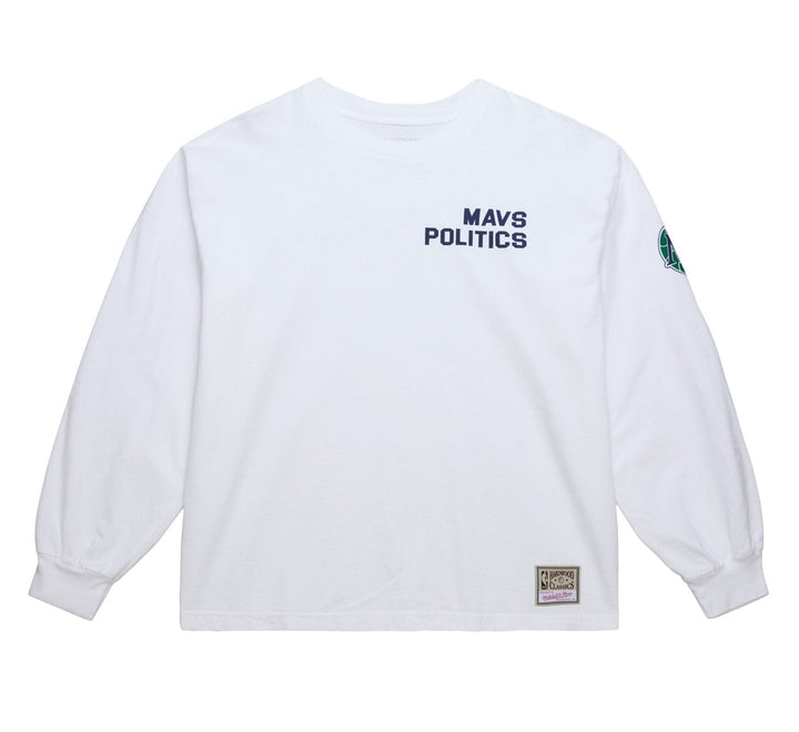 DALLAS MAVERICKS X SNEAKER POLITICS WHITE LONG SLEEVE TEE