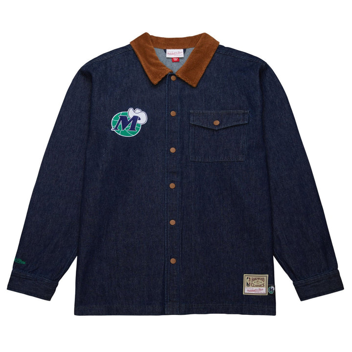 DALLAS MAVERICKS MITCHELL & NESS DENIM BUTTON UP