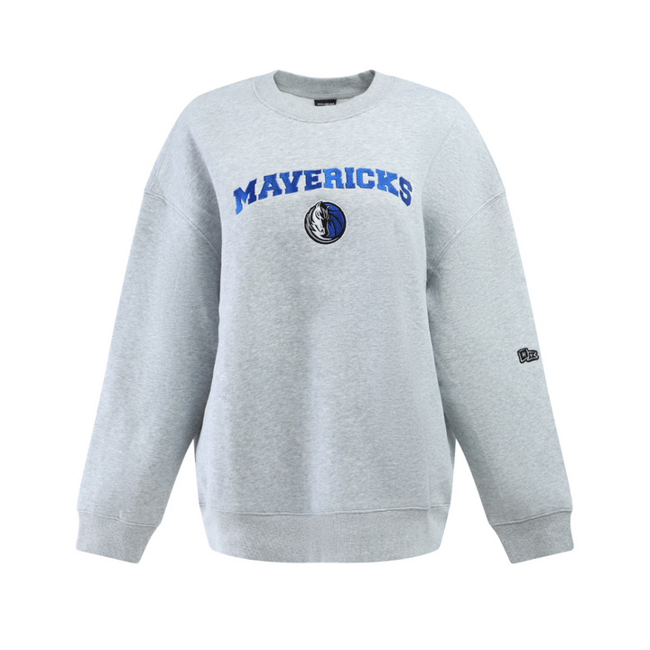 DALLAS MAVERICKS HYPE & VICE WOMENS HEATHER GREY HORSEHEAD CREWNECK