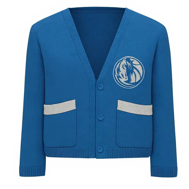 DALLAS MAVERICKS WILD COLLECTIVE SKYLINE CARDIGAN SWEATER