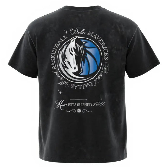 DALLAS MAVERICKS WILD COLLECTIVE PREMIUM HORSE HEAD ACID WASH TEE