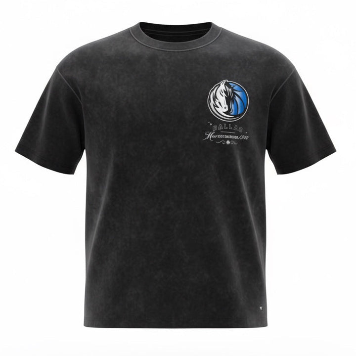 DALLAS MAVERICKS WILD COLLECTIVE PREMIUM HORSE HEAD ACID WASH TEE
