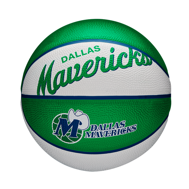 DALLAS MAVERICKS WILSON B3 GREEN MINI HARDWOOD CLASSIC BASKETBALL