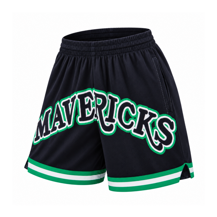 Dallas Mavericks Mitchell & Ness Hardwood Classic Women's Wordmark Big Face Short