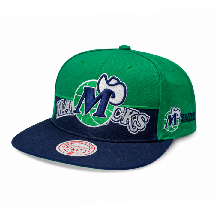 Dallas Mavericks Mitchell & Ness Hardwood Classic M-Hat Colorblock Snapback