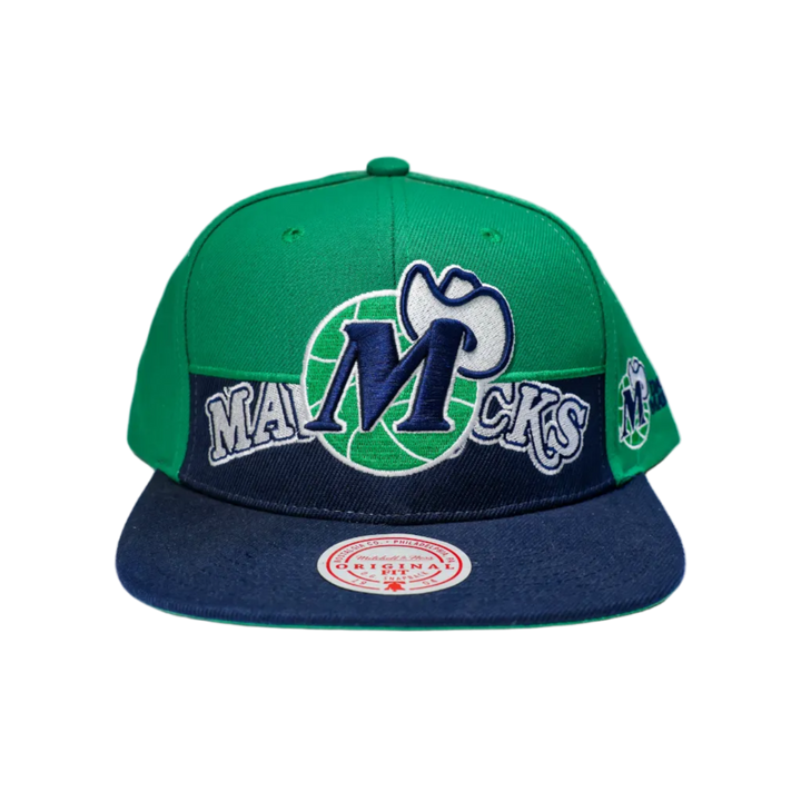 Dallas Mavericks Mitchell & Ness Hardwood Classic M-Hat Colorblock Snapback