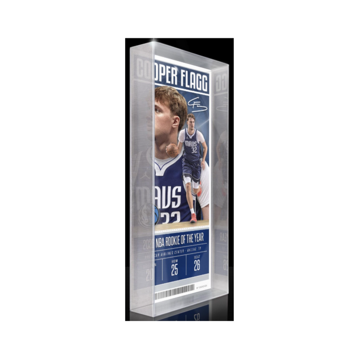 DALLAS MAVERICKS HIGHLAND MINT COOPER FLAGG ACRYLIC 3D TICKET