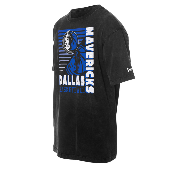 DALLAS MAVERICKS NEW ERA BLACK MINERAL WASHED SHORT SLEEVE TEE