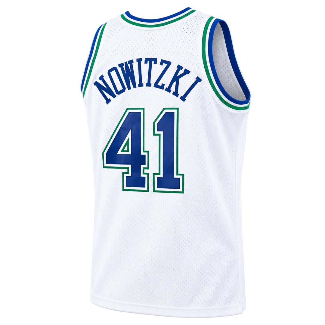 Dallas Mavericks Mitchell & Ness Dirk Nowitzki White Authentic Jersey